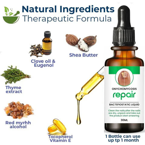 Nail serum for nail repair, fungal infection, anti-infective removal, 100% Natural Profesional 30 ML Serum For Nail Strong, Supple and Shaped Nail Care Serum (30ML PACK OF 1)