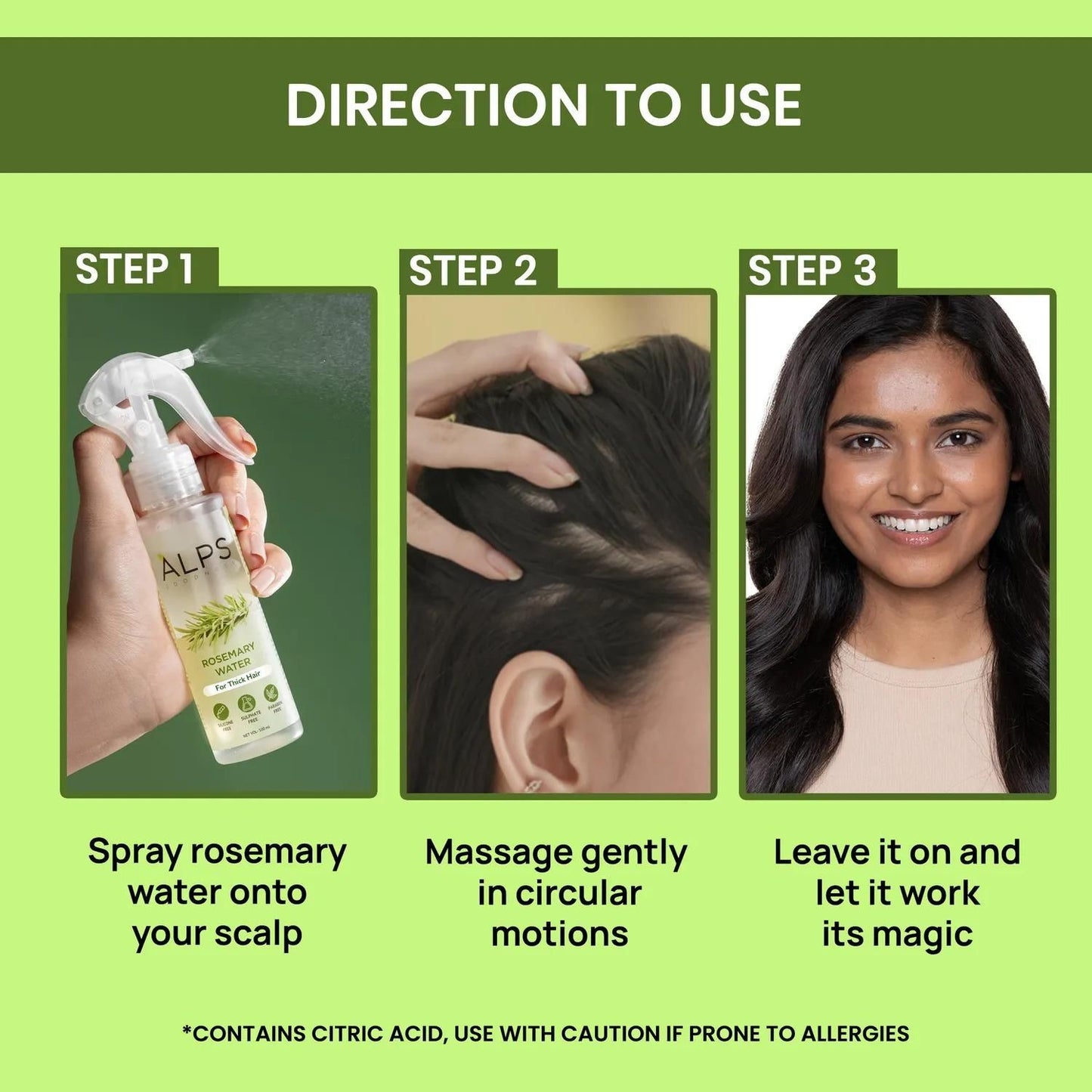 Alps Goodness Rosemary Water Spray (100 ml) | Rosemary water for hair | Hair Spray for Hair Growth | Viral Rosemary Spray | #1 Bestselling Spray Regrowth Buy 1 Get 2 Free